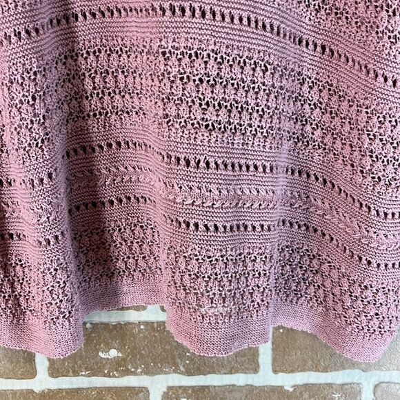J Jill sweater Women’s Large crochet open weave tunic top *Flaw - Picture 7 of 11